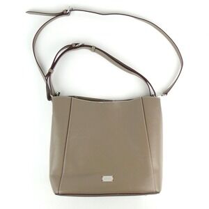 Frances Valentine Taupe Leather Shoulder Bag